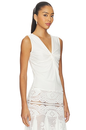 With Jean Silvie Top in White