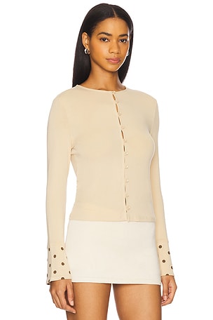 With Jean Pippa Top in Beige,Neutral