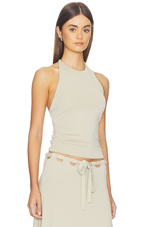 With Jean Carrie Top in Sage