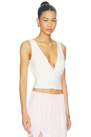 With Jean Piper Top in White