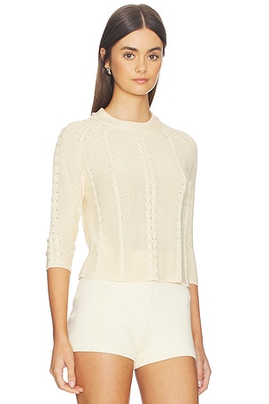 With Jean Khloe Top in Beige