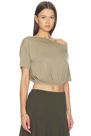 With Jean Mimi Top in Olive