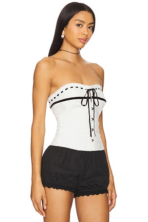 With Jean Sabrin Top in White