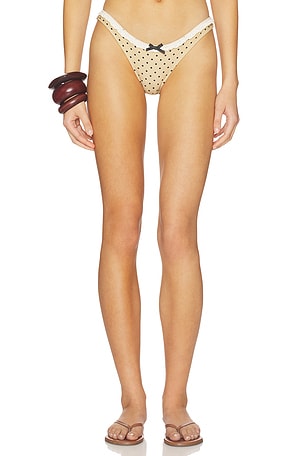 Jeanie Polka Dot Bikini Bottom With Jean