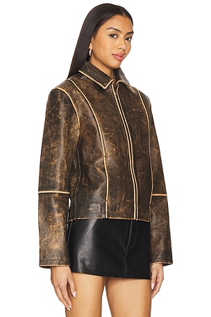Worn Vintage Willow Jacket in Brown