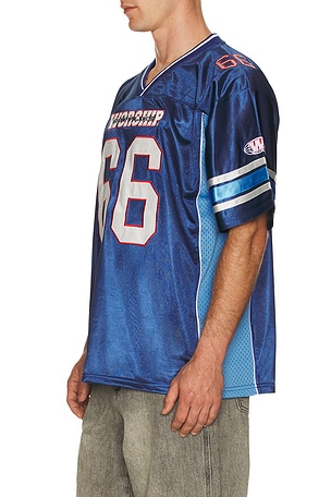 Worship Supplies Belter Mesh Jersey in Blue. Size XL/1X. Also