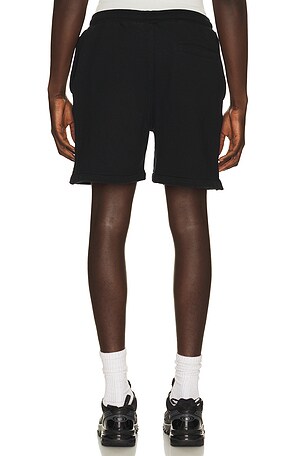 Whitespace Fleece Shorts in Black