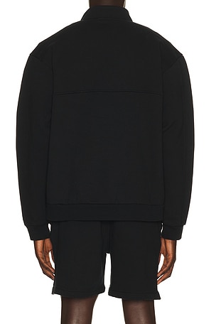 Whitespace Quarter Zip Sweatshirt in Black