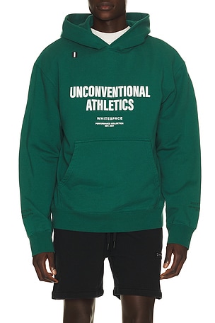 Whitespace Unconventional Athletics Hoodie in Dark Green