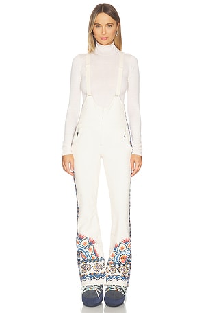 x FARM Rio High Waisted Riding Bib Pant Whitespace