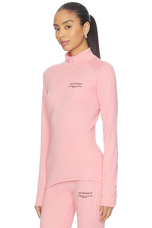 Whitespace Merino Mock Neck Top in Pink