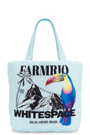 x FARM Rio Puffer Tote Bag Whitespace