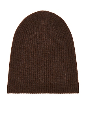Cashmere Plush Rib Beanie White & Warren