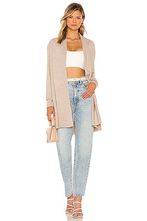 White + Warren Lightweight Cotton Open Front Cardigan hotsell