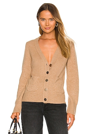 トップス L'Appartement GOLD BUTTON V/N CARDIGAN L'Appartement GOLD BUTTON V/N CARDIGAN