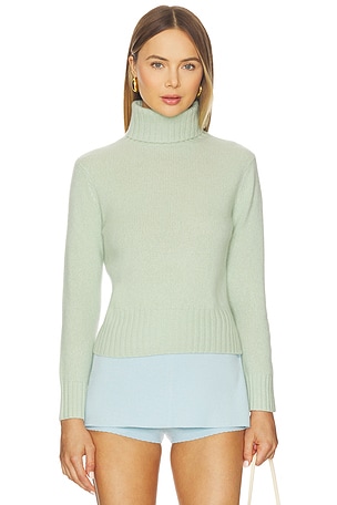 Cashmere Featherweight Turtleneck Sweater White + Warren