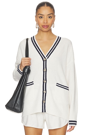 Cashmere Varsity Cardigan White & Warren