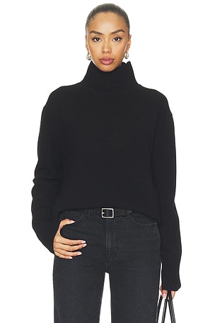 Cashmere Oversized Standneck Sweater White & Warren