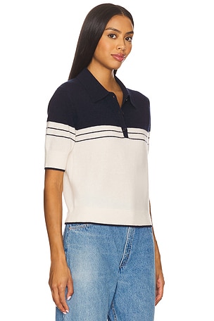 Cashmere Polo Top White + Warren