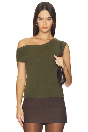 Cashmere Off Shoulder Top White & Warren