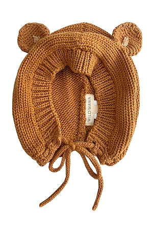 Kids Knitted Bear Bonnet Wild Wawa