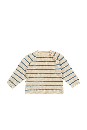 Striped Crew Neck Sweater Wild Wawa