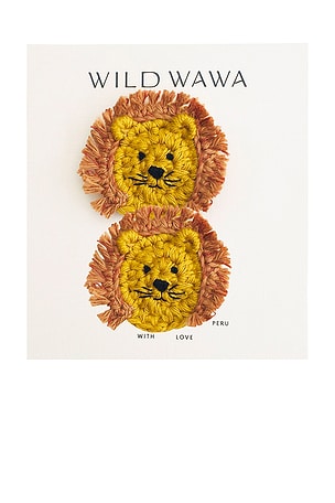 Kids Crochet Lion Clip Set Wild Wawa