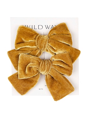 Kids Bow Clip Set Wild Wawa