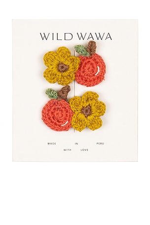 Wild Wawa Crochet Clip Set in Yellow