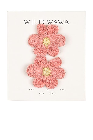 Wild Wawa Crochet Clip Set in Rose