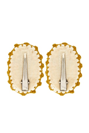 Wild Wawa Crochet Clip Set in Tan