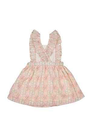 Wild Wawa Kids Pinafore Dress in Pink