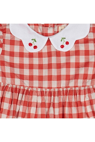 Wild Wawa Kids Scallop Dress in Red