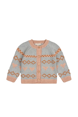 Kids Intarsia Hearts Cardigan Wild Wawa