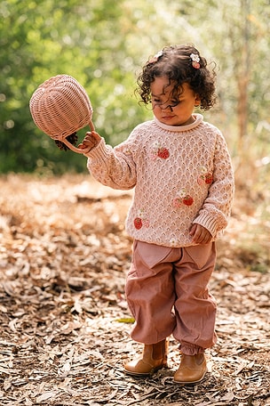 Wild Wawa Heart Pocket Pants in Rose