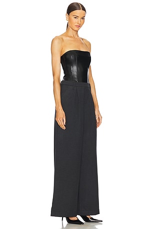 WeWoreWhat Corset Wide Leg Jumpsuit in Black