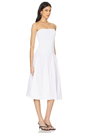 WeWoreWhat Ribbed Midi Dress in White