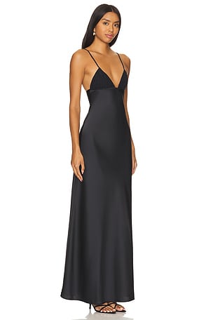 WeWoreWhat Lace Slip Maxi Dress in Black