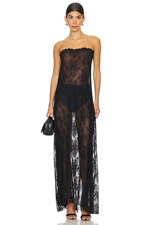 Strapless Lace Maxi Dress WeWoreWhat
