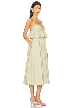 WeWoreWhat Peplum Midi Dress in Neutral