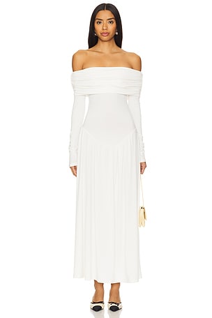 ROBE OFF SHOULDER RUCHED WeWoreWhat