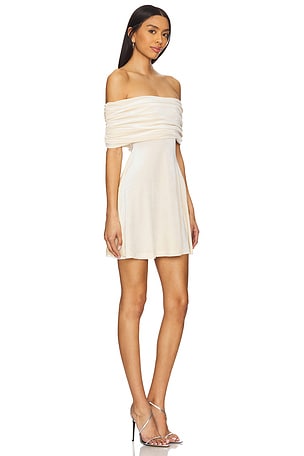 WeWoreWhat Off Shoulder Mini Dress in Ivory