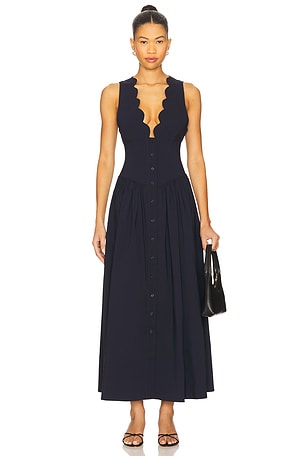 Button Front Scallop Dress WeWoreWhat