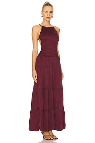 WeWoreWhat Smocked Drop Waist Maxi Dress in Purple