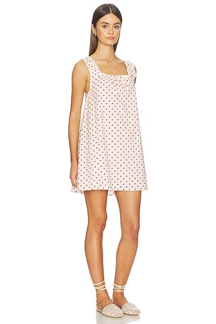 WeWoreWhat Baby Doll Dress in Ivory,Red. Size L. Also