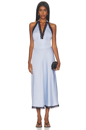 МИДИ-ПЛАТЬЕ НА ШЛЕЙКАХ HALTER MIDI DRESS WeWoreWhat