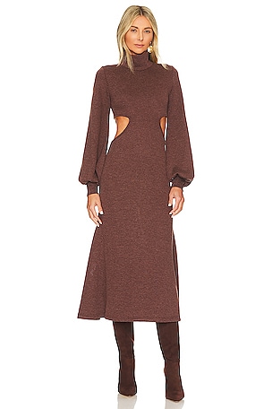 white christmas dresses Shoulder Cut Out Sweater Dress – bebe main image 1