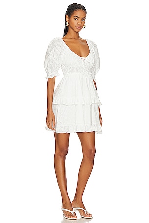 WeWoreWhat Puff Sleeve Mini in White