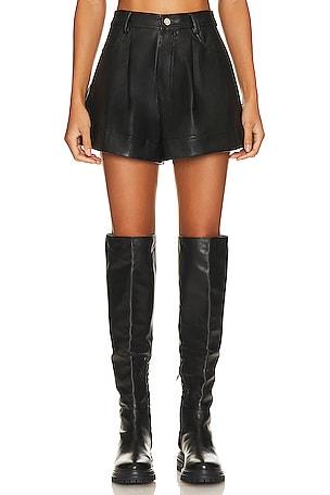 Faux Leather Cuffed Short WeWoreWhat