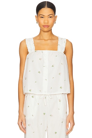 Ruffle Button Front Tank WeWoreWhat